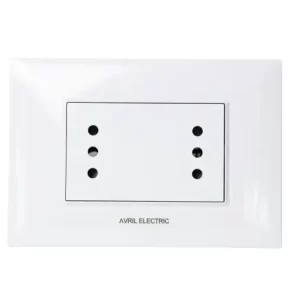 Enchufe blanco doble