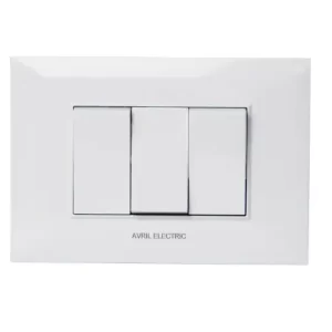 Interruptor triple blanco